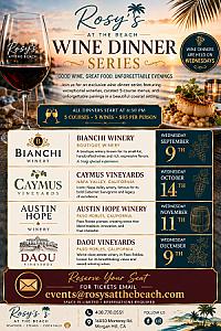 Rosy's at the Beach Wine Dinner Series - Caymus Vineyards