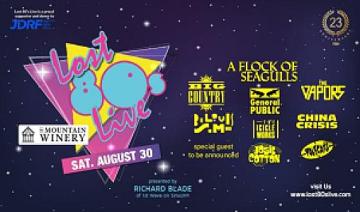 Lost 80's Live - A Flock of Seagulls, Big Country, General Public, The Vapors, Belouis Some, The Icecle Works, Josie Cotton, China Crisis, Polecats, & special guest
