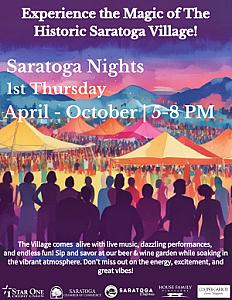 Saratoga Nights - First Thursday of every month