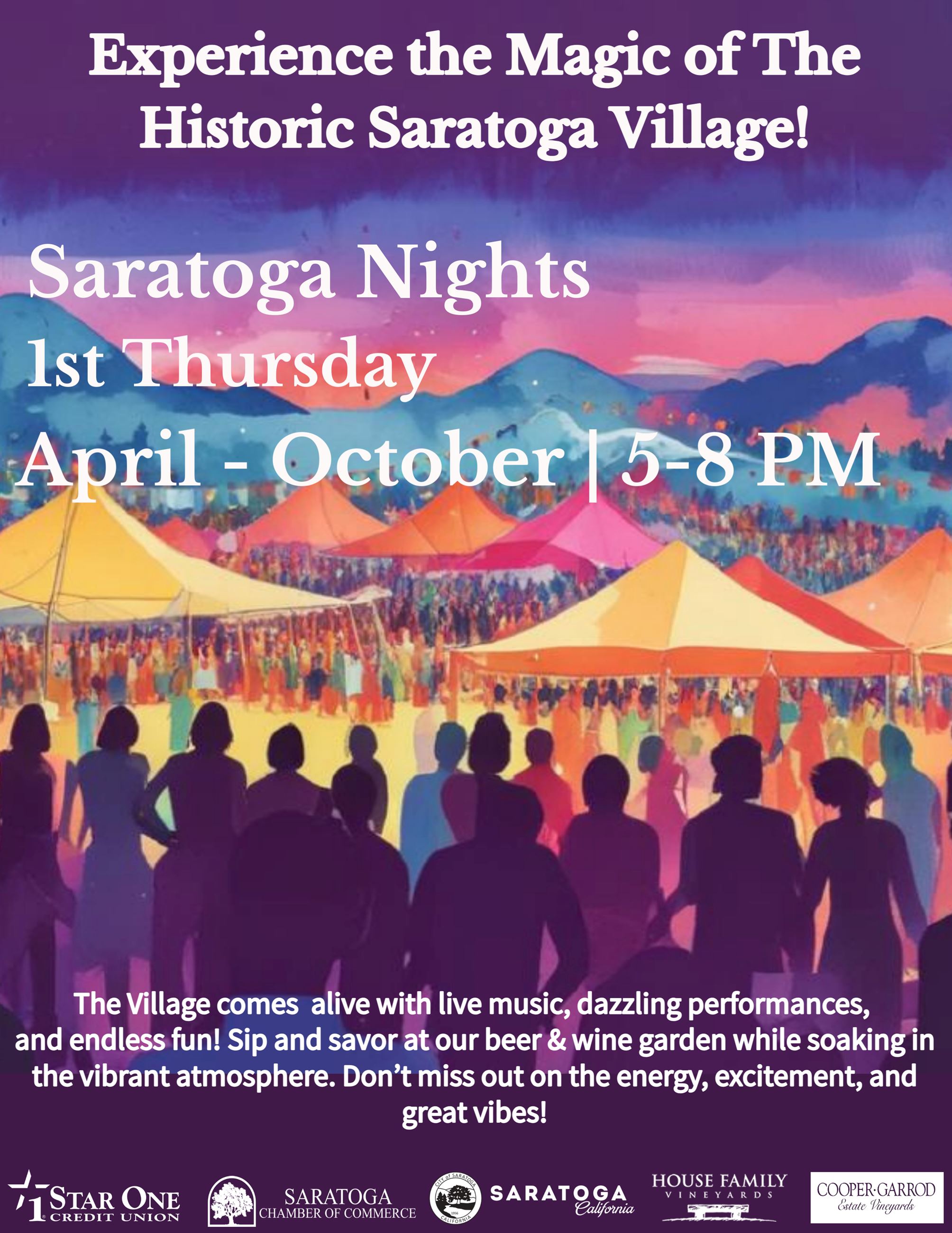 Saratoga Nights - First Thursday of every month